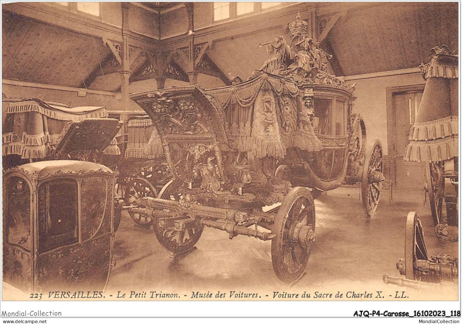 AJQP4-0419 - CAROSSE - VERSAILLES - LE PETIT TRIANON - MUSEE DES VOITURES - VOITURE DU SACRE DE CHARLES X  - Otros & Sin Clasificación