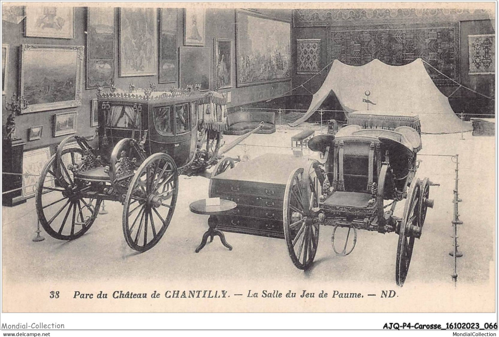 AJQP4-0393 - CAROSSE - PARC DU CHATEAU DE CHANTILLY - LA SALLE DE JEU DE PAUME  - Otros & Sin Clasificación