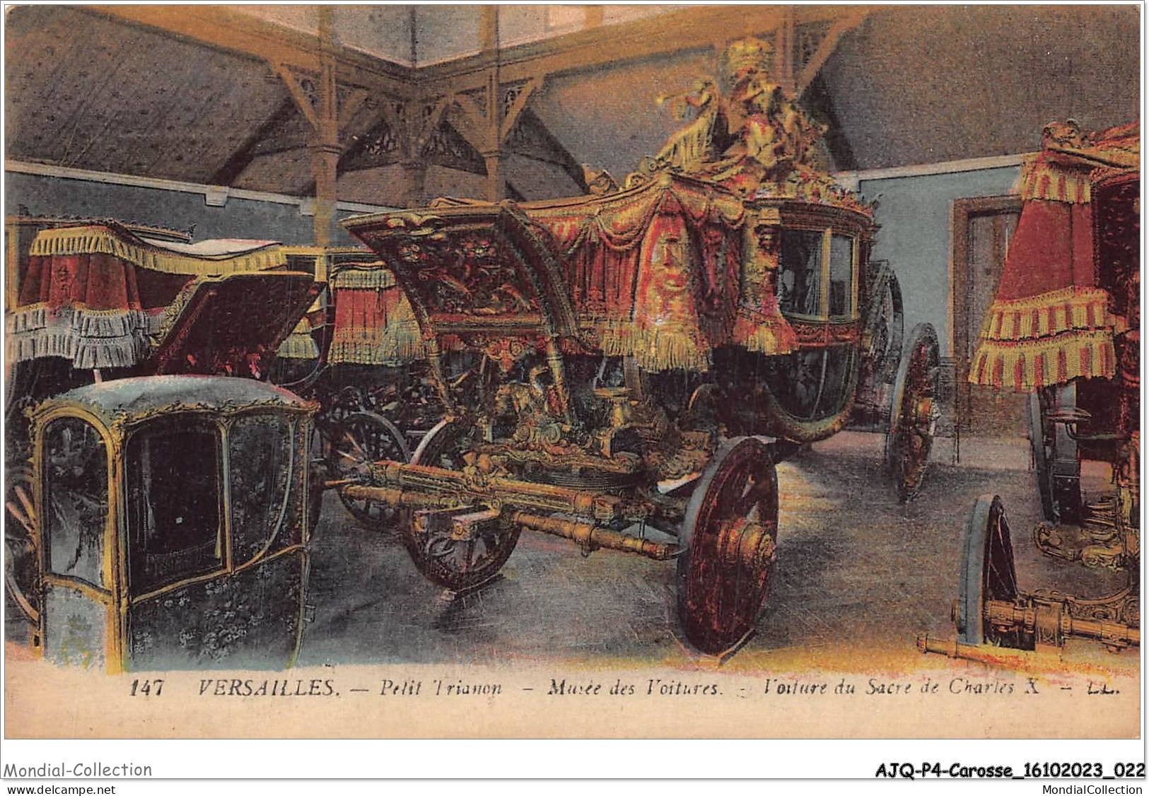 AJQP4-0371 - CAROSSE - VERSAILLES - PETIT TRIANON - MUSEE DES VOITURES - VOITURE DU SACRE DE CHARLES X  - Otros & Sin Clasificación