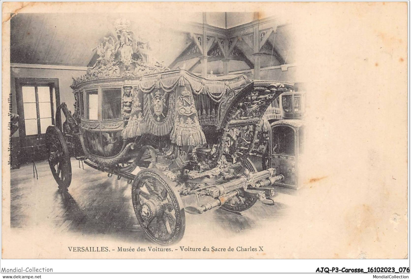 AJQP3-0309 - CAROSSE - VERSAILLES - MUSEE DES VOITURES - VOITURE DU SACRE DE CHARLES X  - Autres & Non Classés