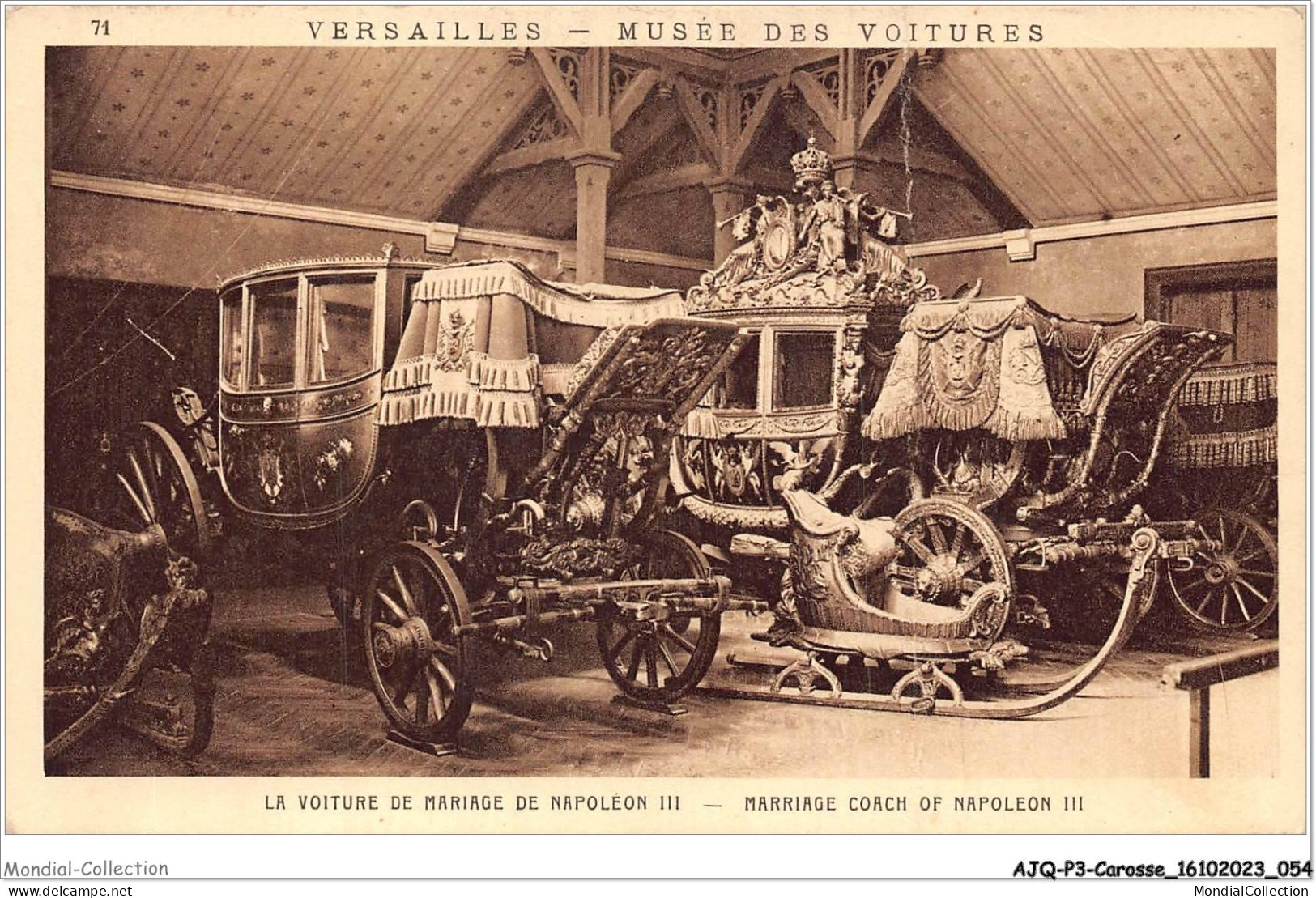 AJQP3-0298 - CAROSSE - LA VOITURE DE MARIAGE DE NAPOLEON III  - Autres & Non Classés