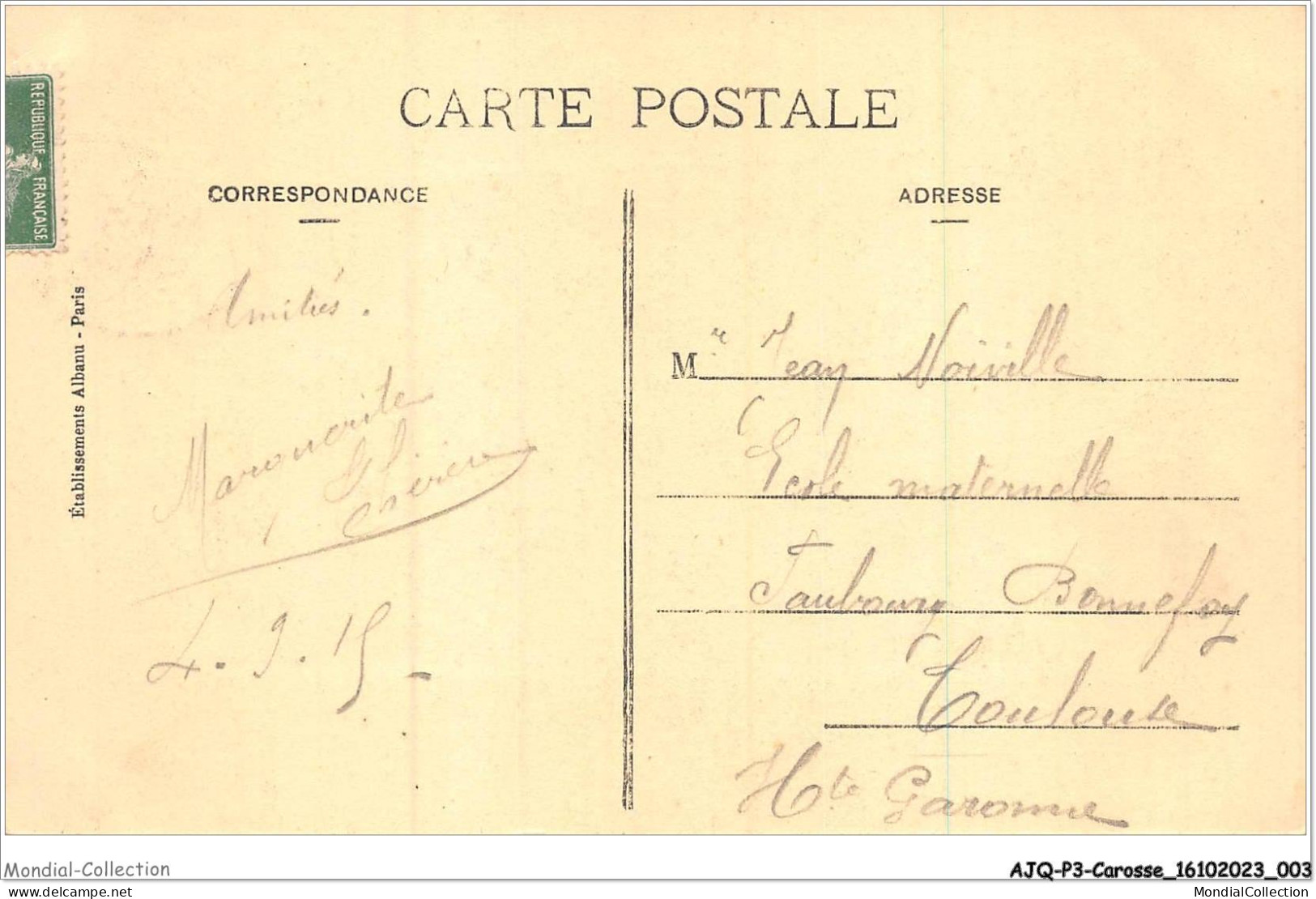 AJQP3-0272 - CAROSSE - VICHY - CHÂTEAU DE RANDAN  - Altri & Non Classificati