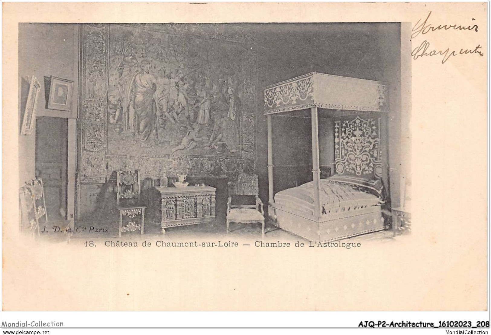 AJQP2-0245 - ARCHITECTURE - CHATEAU DE CHAUMONT-SUR-LOIRE - CHAMBRE DE L'ASTROLOGUE  - Castles