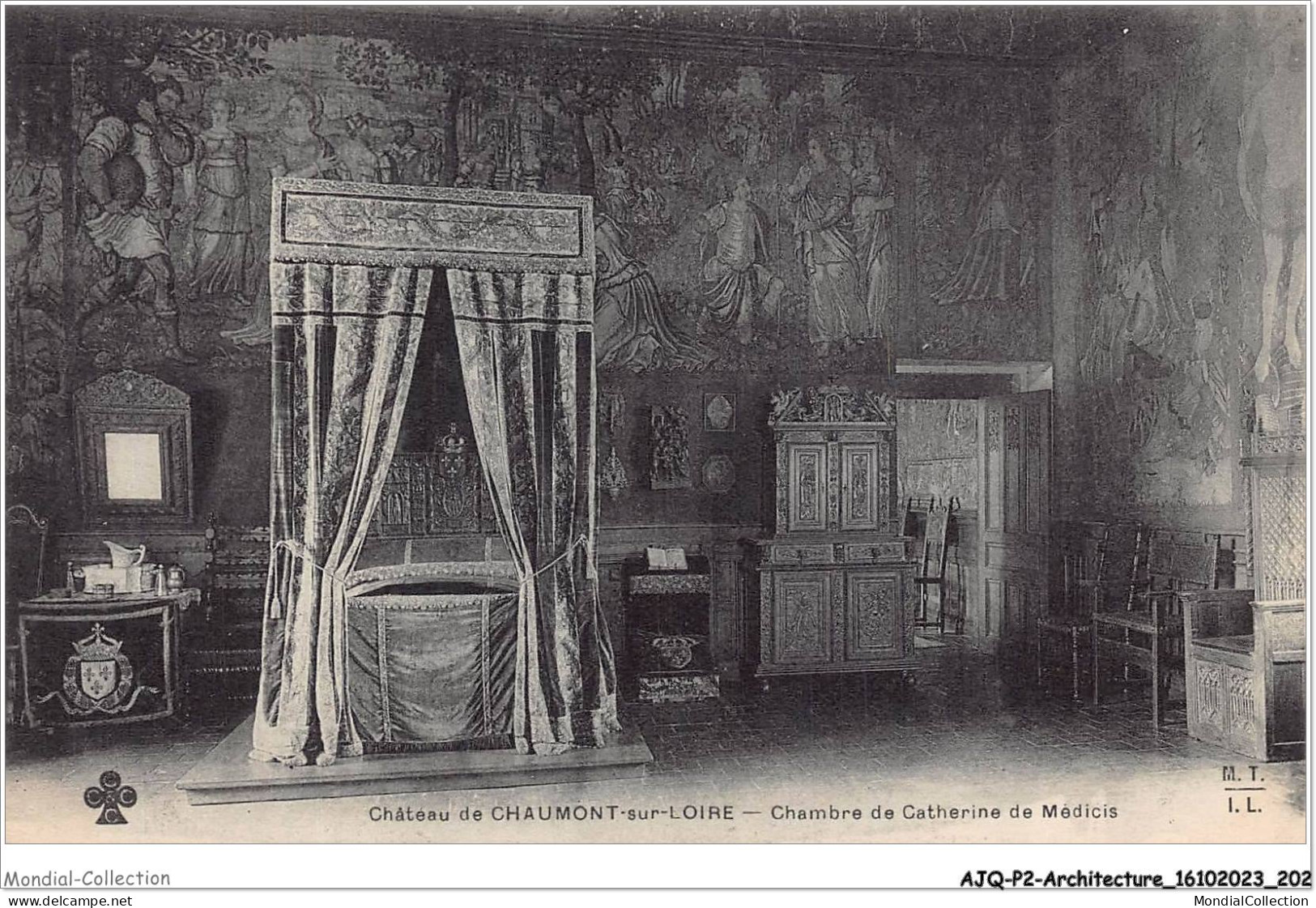 AJQP2-0242 - ARCHITECTURE - CHATEAU DE CHAUMONT-SUR-LOIRE - CHAMBRE DE CATHERINE DE MEDICIS  - Kastelen