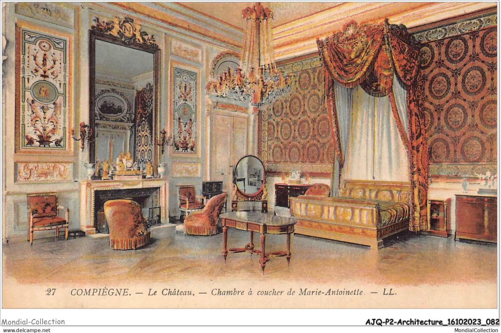 AJQP2-0182 - ARCHITECTURE - COMPIEGNE - LE CHÂTEAU - CHAMBRE DE MARIE-ANTOINETTE  - Kastelen