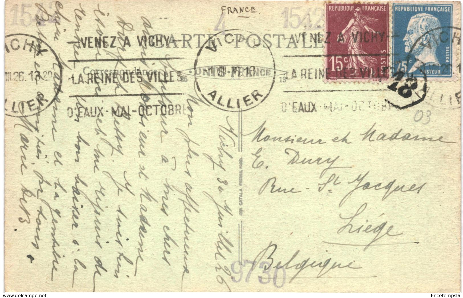 CPA Carte Postale France  Vichy  Vue Prise Dans Le Vieux Parc 1926  VM80546 - Vichy