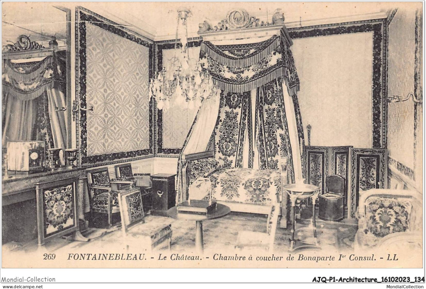 AJQP1-0068 - ARCHITECTURE - FONTAINEBLEAU - LE CHÂTEAU - CHAMBRE A COUCHER DE BONAPARTE 1er  - Châteaux