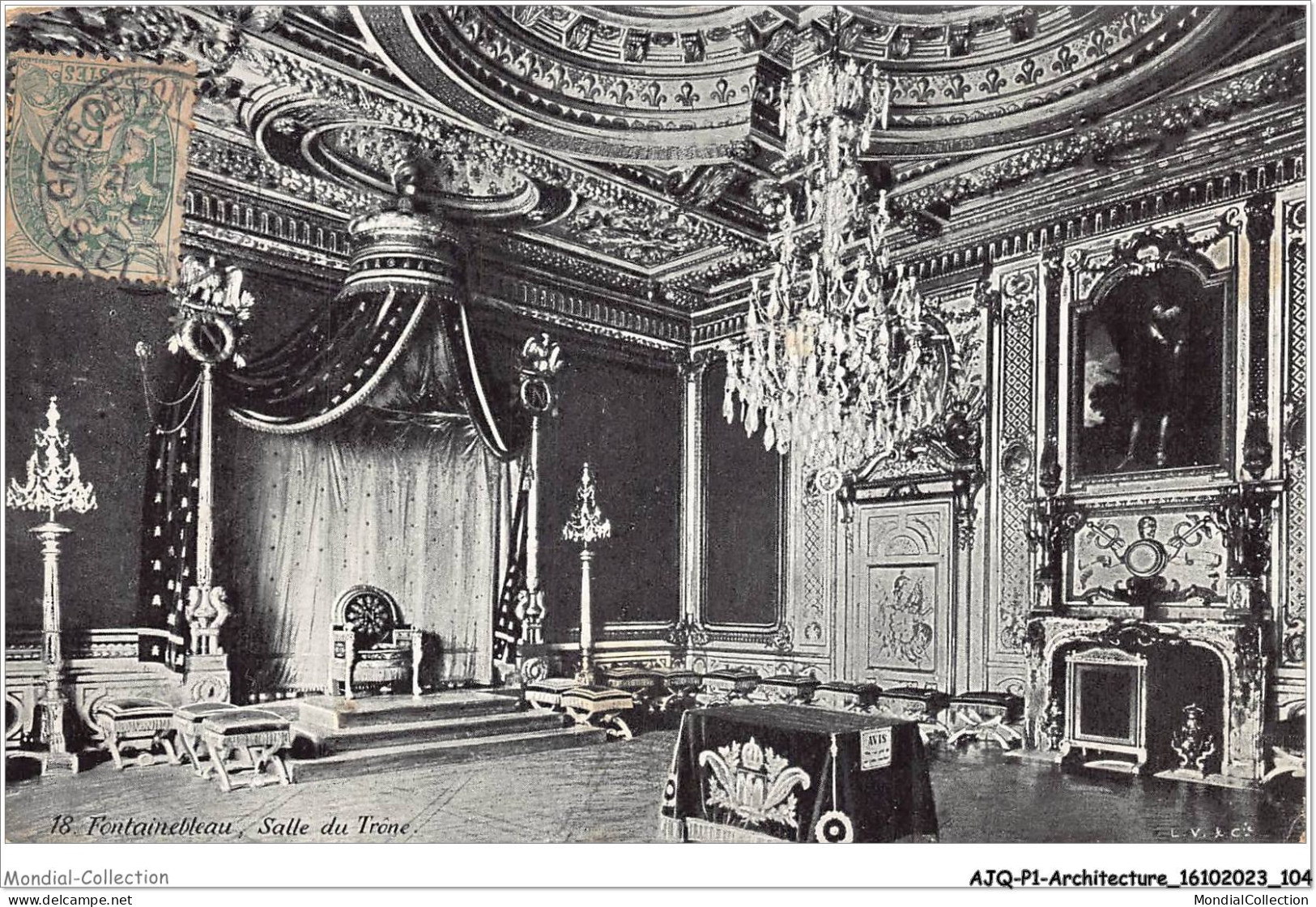 AJQP1-0053 - ARCHITECTURE - FONTAINEBLEAU - SALLE DU TRONE  - Castillos