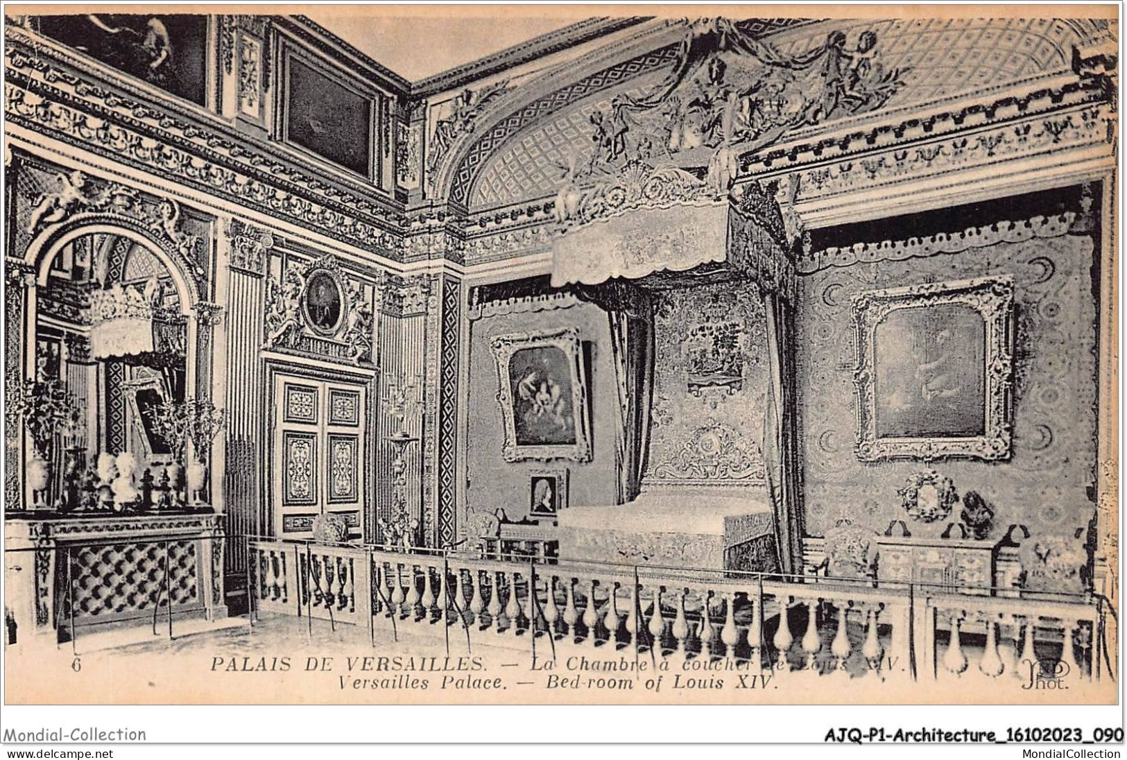 AJQP1-0046 - ARCHITECTURE - PALAIS DE VERSAILLES - LA CHAMBRE A COUCHER DE LOUIS XIV  - Castillos