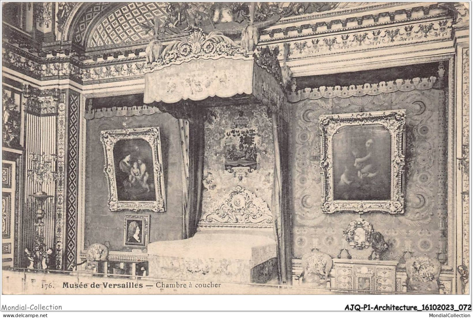 AJQP1-0037 - ARCHITECTURE - MUSEE DE VERSAILLES - CHAMBRE A COUCHER  - Châteaux