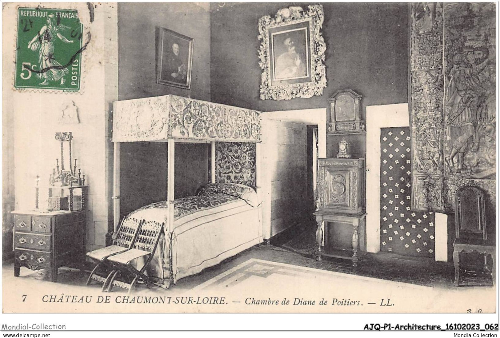 AJQP1-0032 - ARCHITECTURE - CHATEAU DE CHAUMONT-SUR-LOIRE - CHAMBRE DE DIANE DE POITIERS  - Châteaux