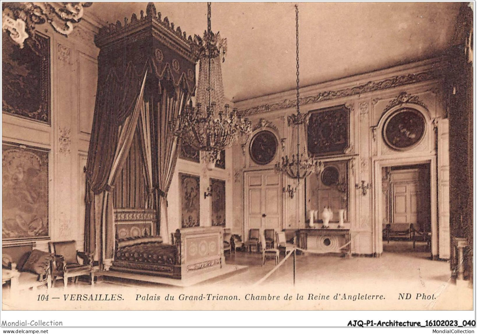 AJQP1-0021 - ARCHITECTURE - VERSAILLES - PALAIS DU GRAND-TIANON - CHAMBRE DE LA REINE D'ANGLETERRE  - Châteaux