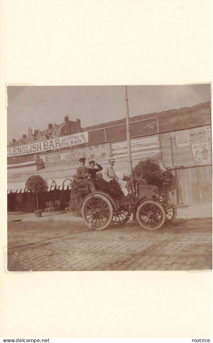 VOITURE ANCÊTRE - Ville Normandie, Nord France (photo Années 1900, Format 7,8cm X 8,5cm) - Auto's