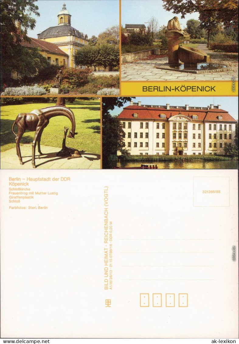 Köpenick Berlin Schloßkirche, Frauentrog  Mutter Lustig, Giraffenplastik  1988 - Koepenick
