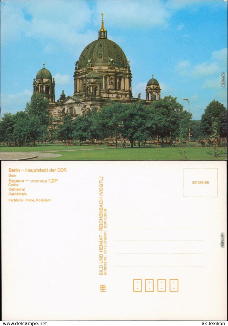 Ansichtskarte Mitte Berlin Dom Im Sommer 1988 - Mitte