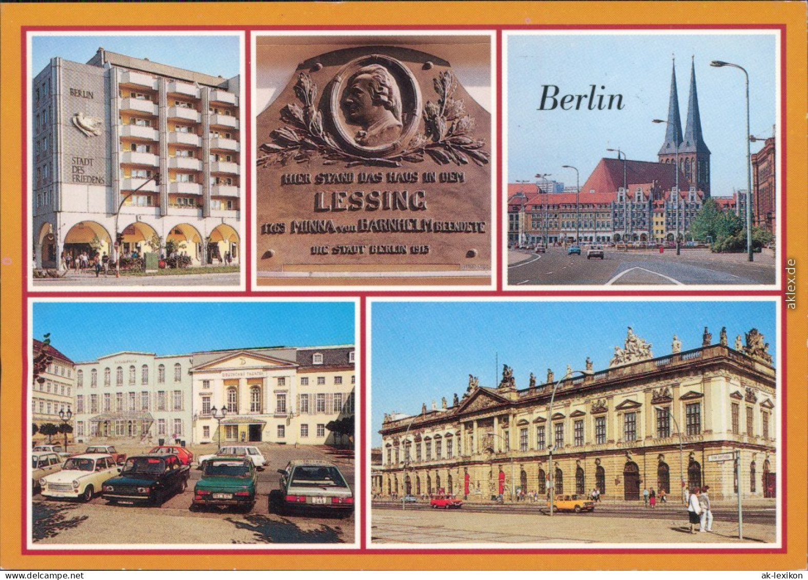 Berlin Nikolaiviertel, Lessing-Gedenktafel, Blick Zum Nikolaiviertel,  1987 - Andere & Zonder Classificatie