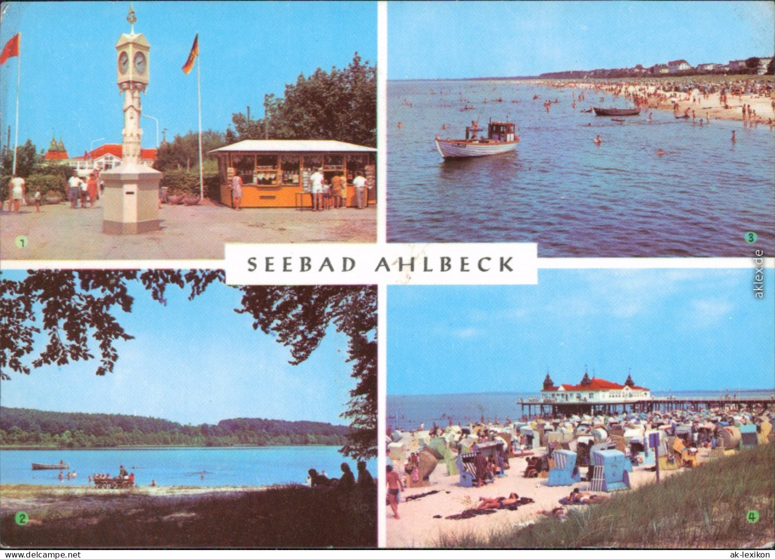 Ahlbeck (Usedom)   Zugang Zur Seebrücke, 2. Wolgastsee, 3. Blick Von  E 1973 - Autres & Non Classés