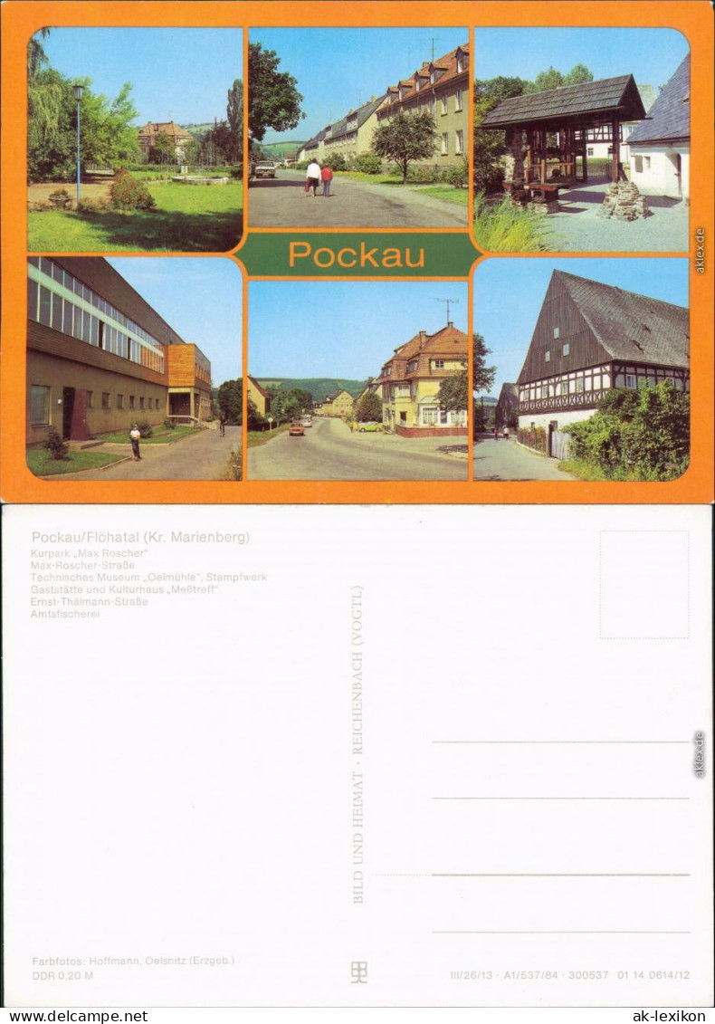 Pockau (Erzgebirge) Kurpark, Max-Roscher-Straße, Museum Oelmühle,   1984 - Other & Unclassified