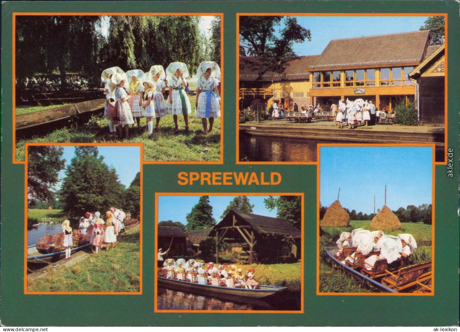 Lübbenau Lubnjow Spreewald Trachten Kahn 1982 - Autres & Non Classés