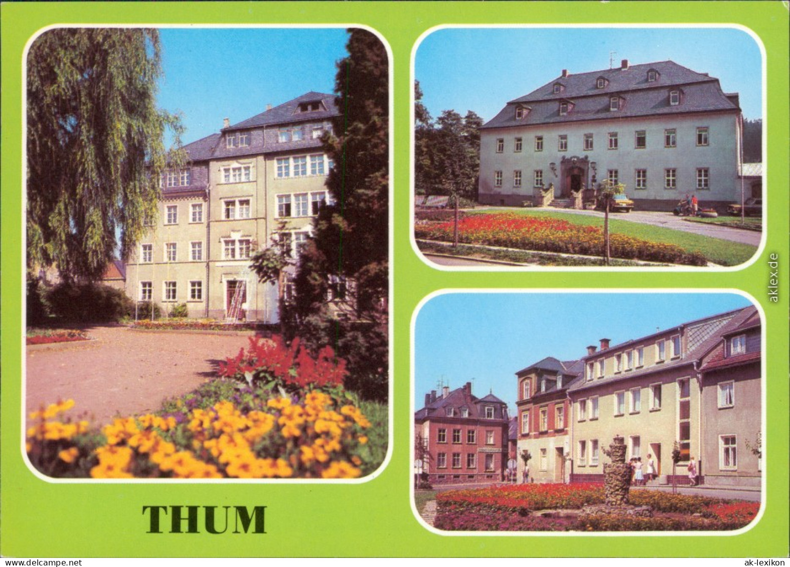 Thum Maxim-Gorki-Oberschule, Rathaus, Rathausplatz 1981 - Thum