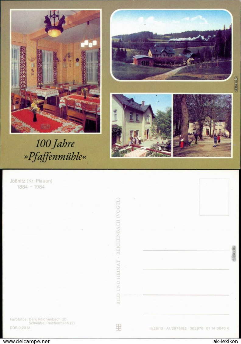 Jößnitz-Plauen (Vogtland) Pfaffenmühle Außenansicht  Gästebereich 1982 - Plauen