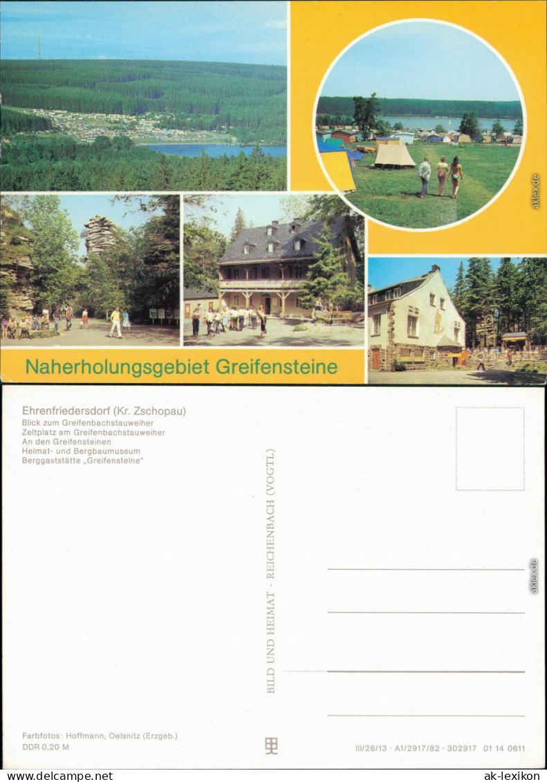 Ehrenfriedersdorf  Zeltplatz Bergbaumuseum, Berggaststätte "Greifensteine" 1982 - Ehrenfriedersdorf