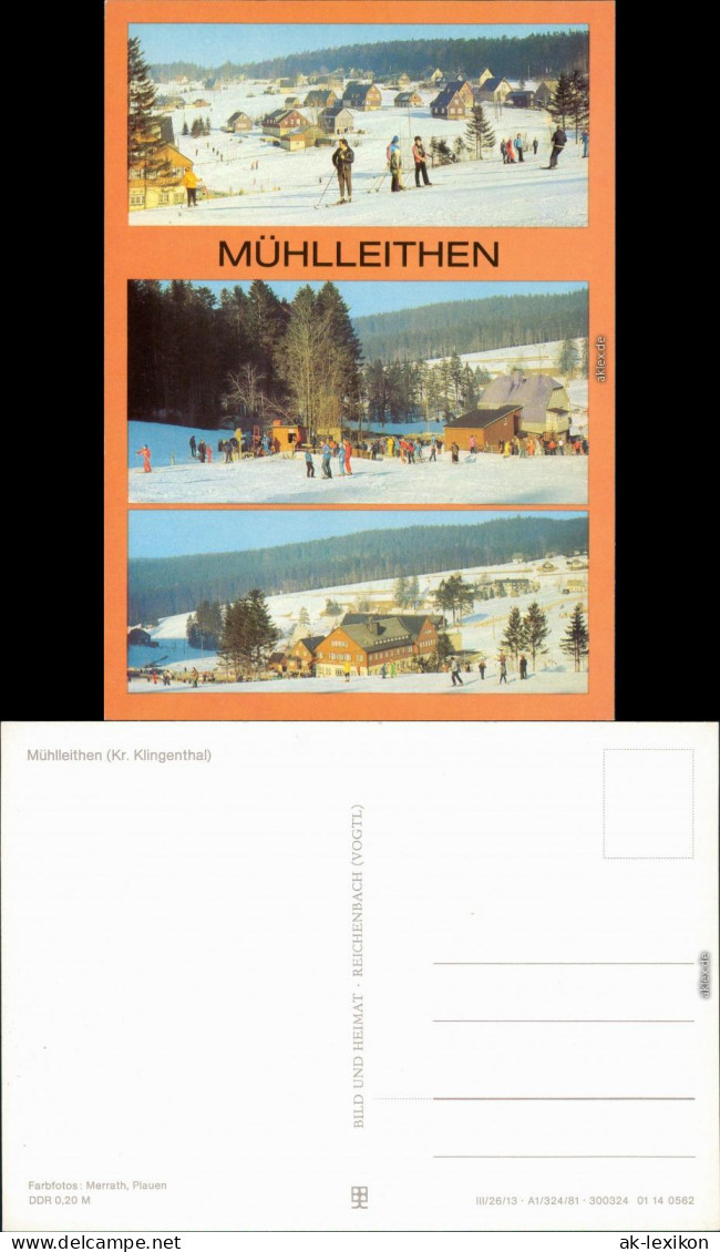 Mühlleithen-Klingenthal Überblick über Die Stadt Und Die Piste (3) 1981 - Klingenthal