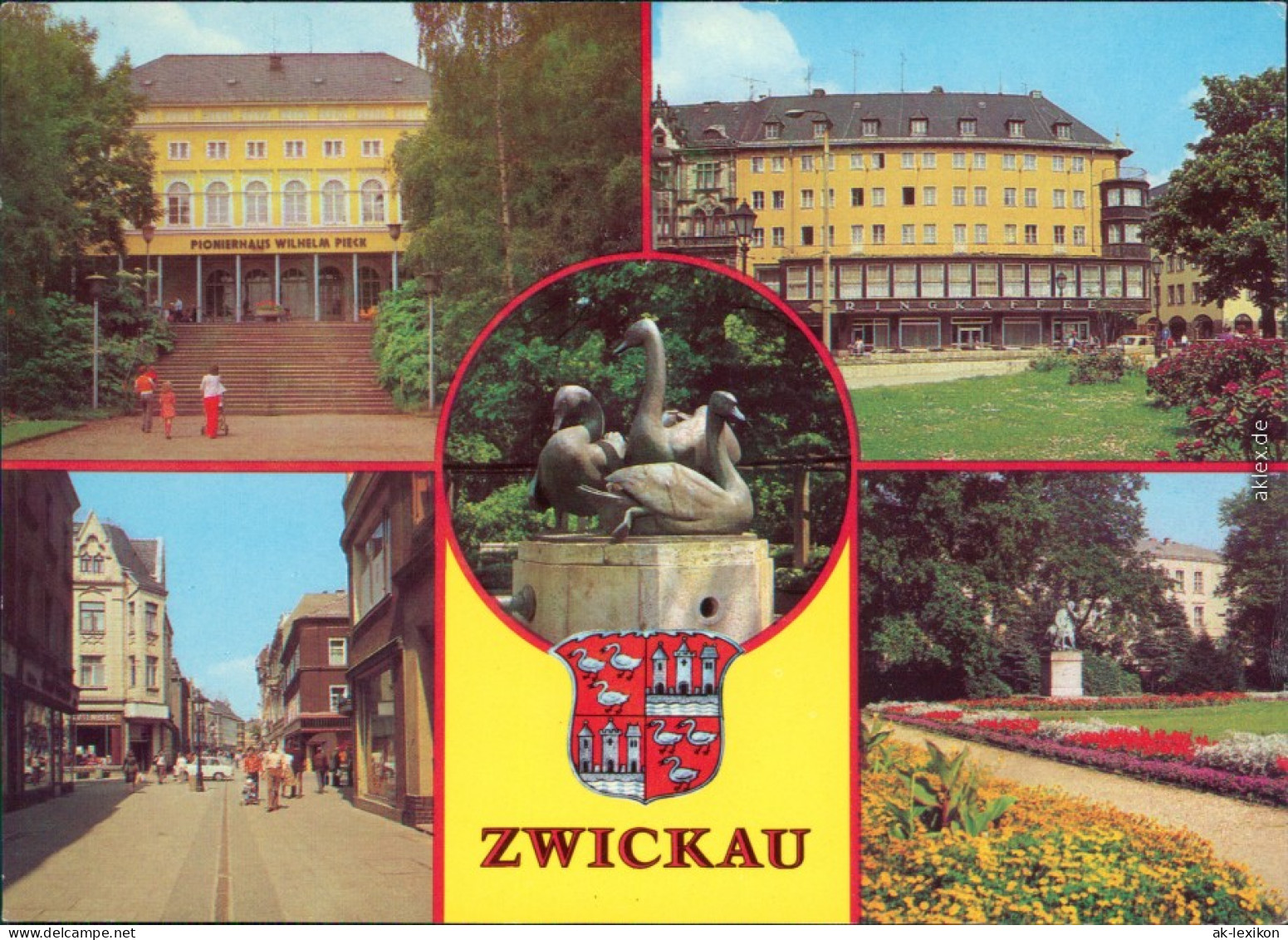 Zwickau Pionierhaus "Wilhelm Pieck", Ringkaffee,  Innere Plauensche Straße 1981 - Zwickau