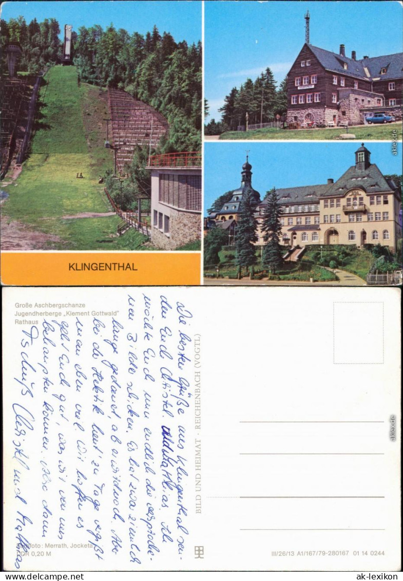 Klingenthal Große Aschbergschanze   Jugendherberge "Klement Gottwald"  Ht 1979 - Klingenthal