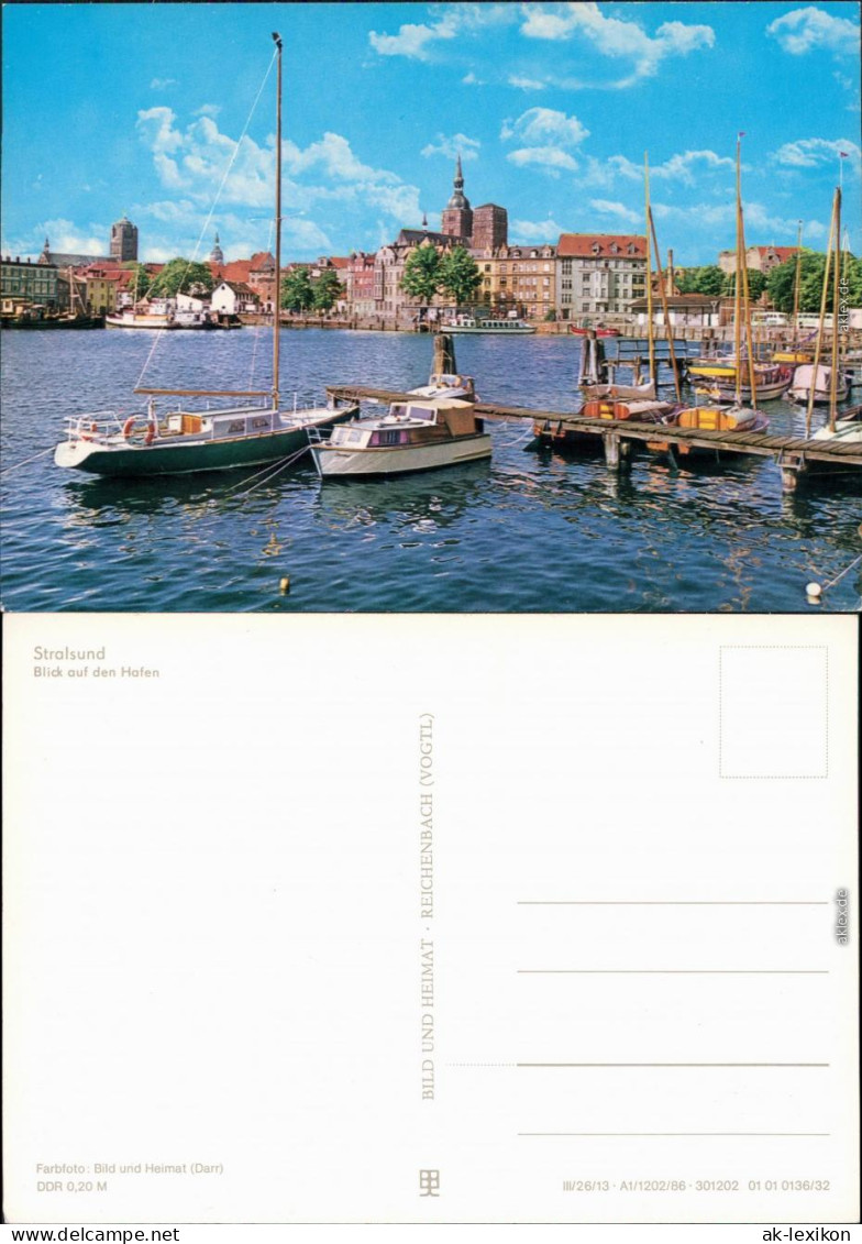 Stralsund Hafen Ansichtskarte  1986 - Stralsund