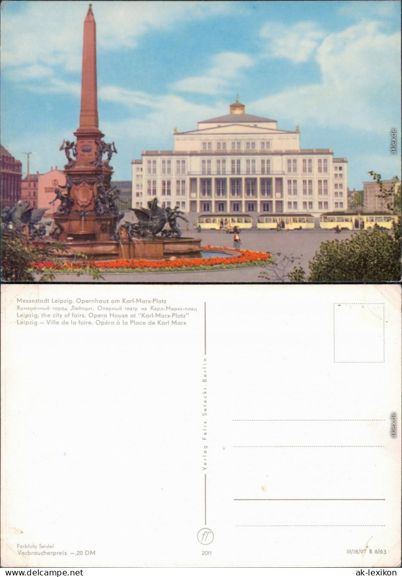 Leipzig Oper Ansichtskarte 1963 - Leipzig