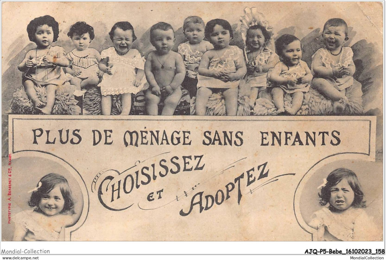 AJQP5-0515 - BEBE - PLUS DE MENAGE SANS ENFANTS  - Bébés