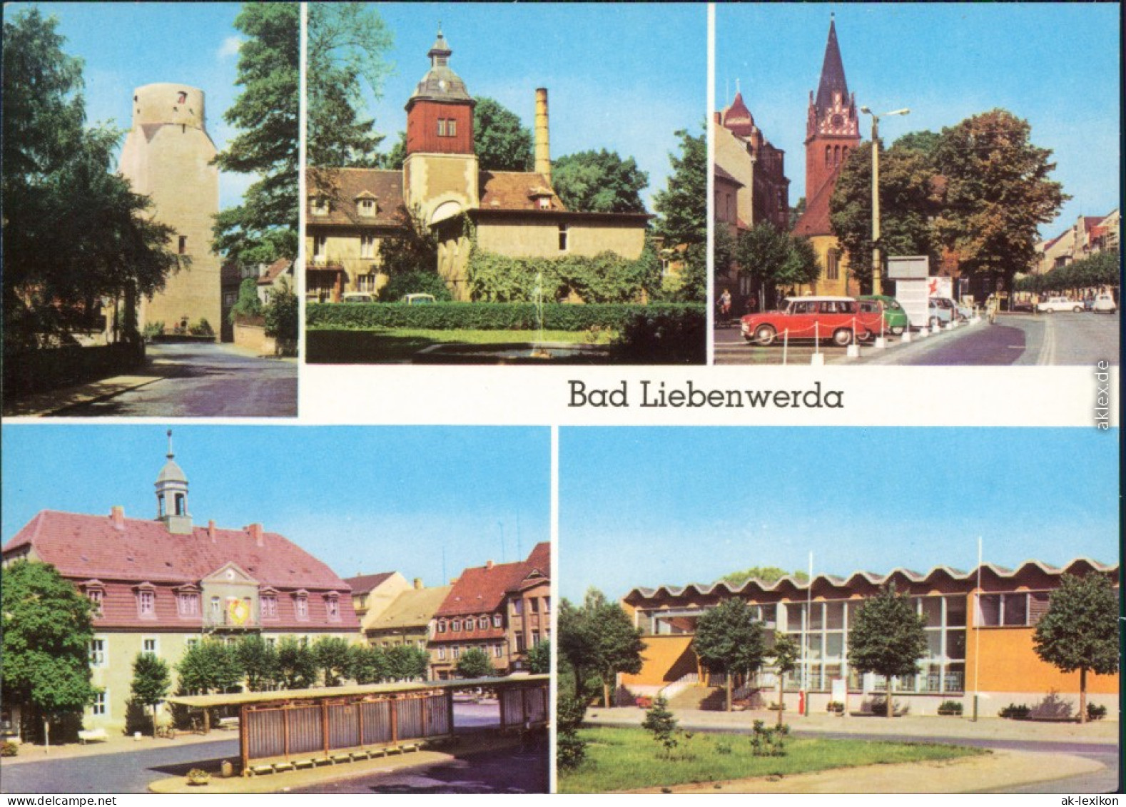 Bad Liebenwerda Lubwartturm, Eisenmoorbad, Maxim-Gorki-Platz Schwimmhalle 1985 - Bad Liebenwerda