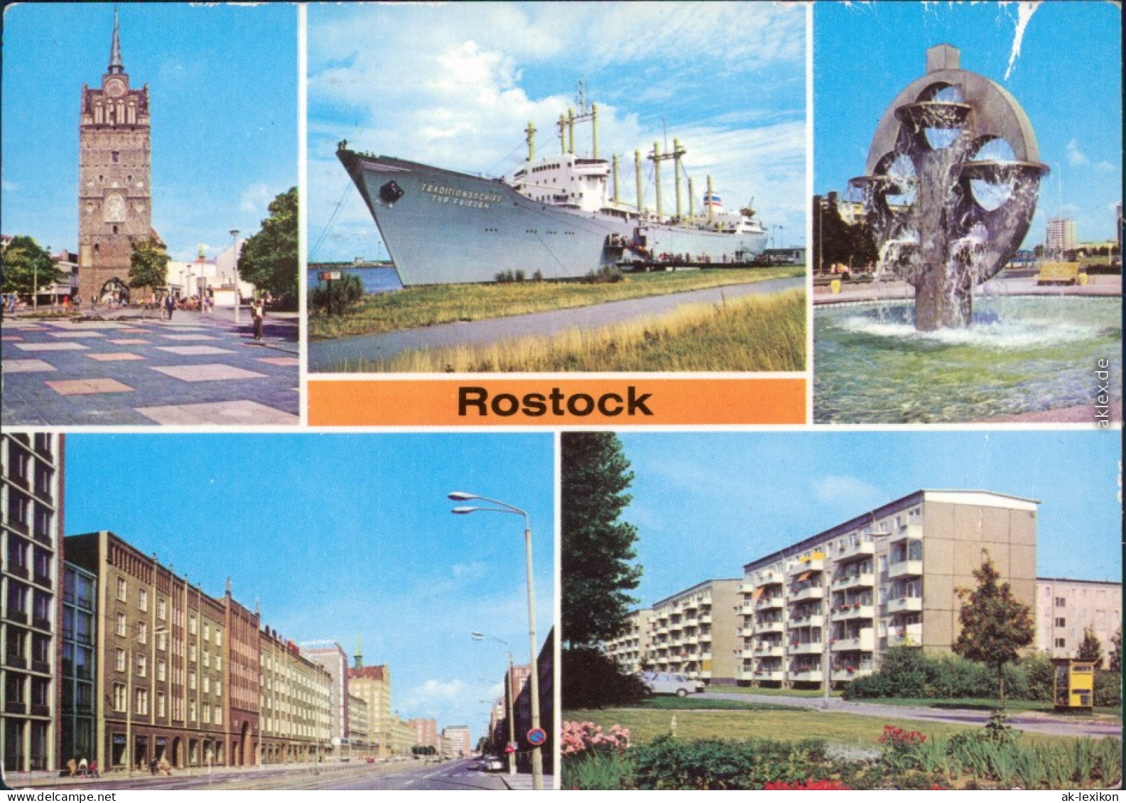 Rostock   Traditionsschiff Typ "Frieden", Südstadt   Südstadt Pawlowstraße 1985 - Rostock