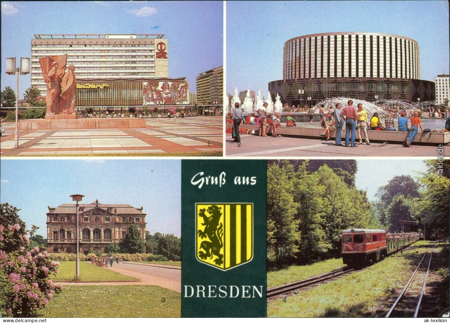Dresden Interhotel "Bastei" Prager Straße Rundkino Pioniereisenbahn 1981 - Dresden