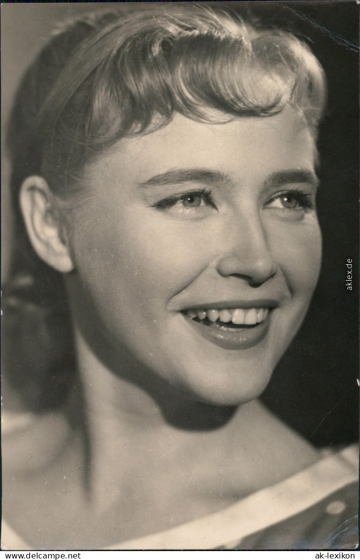 Schauspieler: Angela Brunner Ansichtskarte DDR  DEFA 1956 - Acteurs