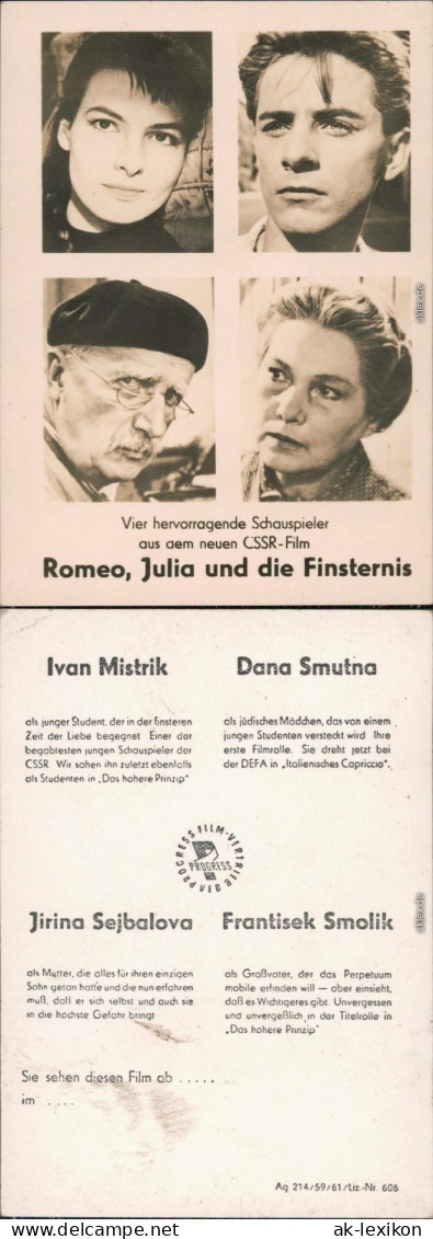 Dana Smutna - Ivan Mistrik - Frantisek Smolik - Jirina Sejbalova    1961 - Schauspieler