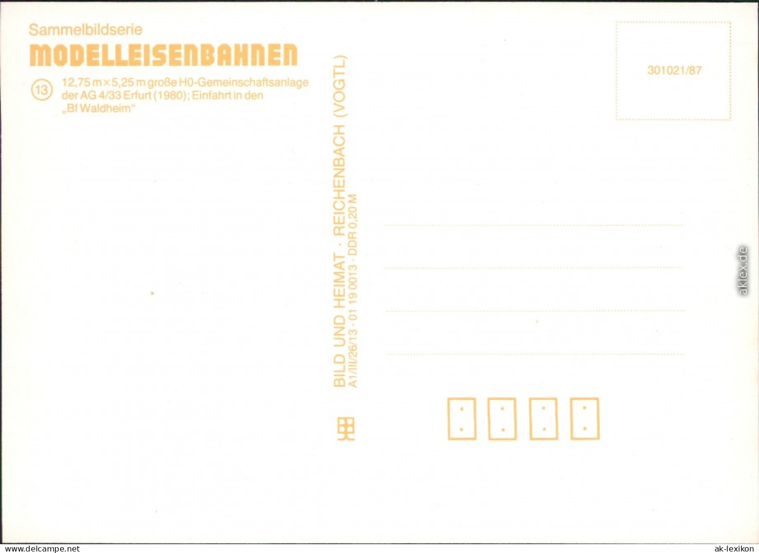 12,75m X 5,25m Große HO-Gemaeinschaftsanlage Der AG 4/33 Erfurt   1987 - Treni