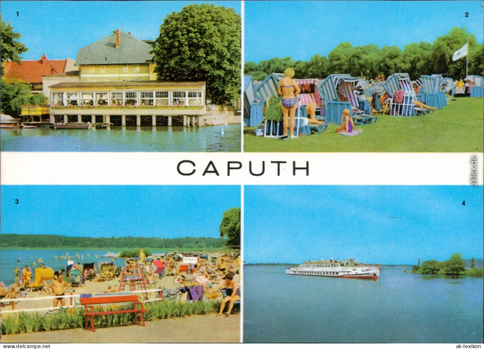 Caputh Schwielowsee 1. HOG Strandbad 4. MS "Sanssouci" Der Weißen Flotte  1974 - Caputh