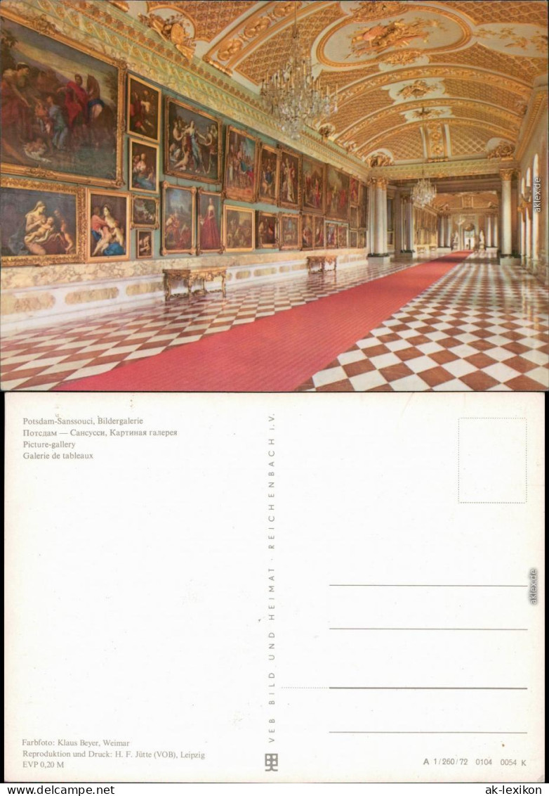 Ansichtskarte Potsdam Schloss Sanssouci: Bildergalerie 1972 - Potsdam