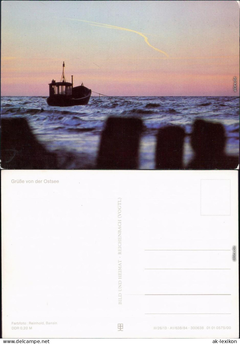 Ansichtskarte Mecklenburg Vorpommern Meer Und Fischerboot 1984 - Autres & Non Classés