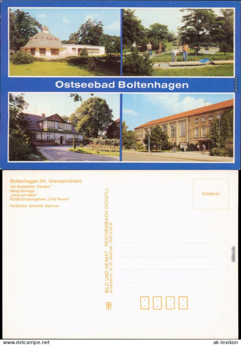 Boltenhagen HO-Gaststätte "Pavillon", Minigolfanlage, "Haus Am Meer",  1987 - Boltenhagen