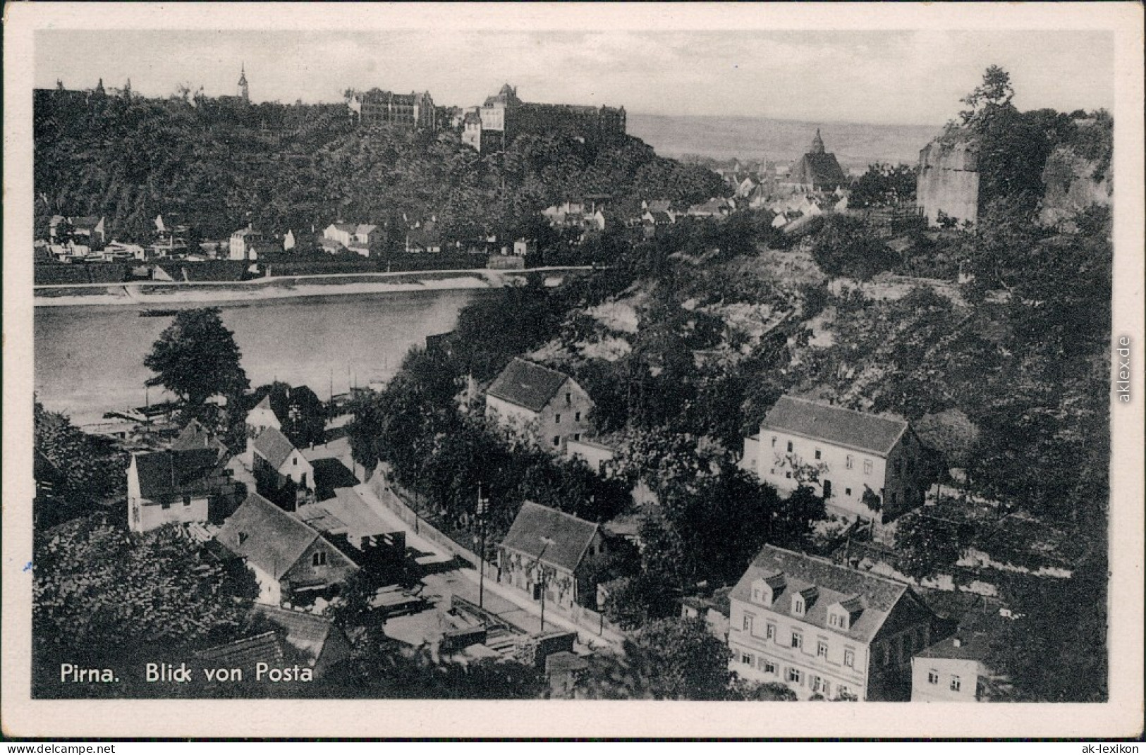 Pirna Blick Von Posta Straßenpartie Ansichtskarte  1957 - Pirna