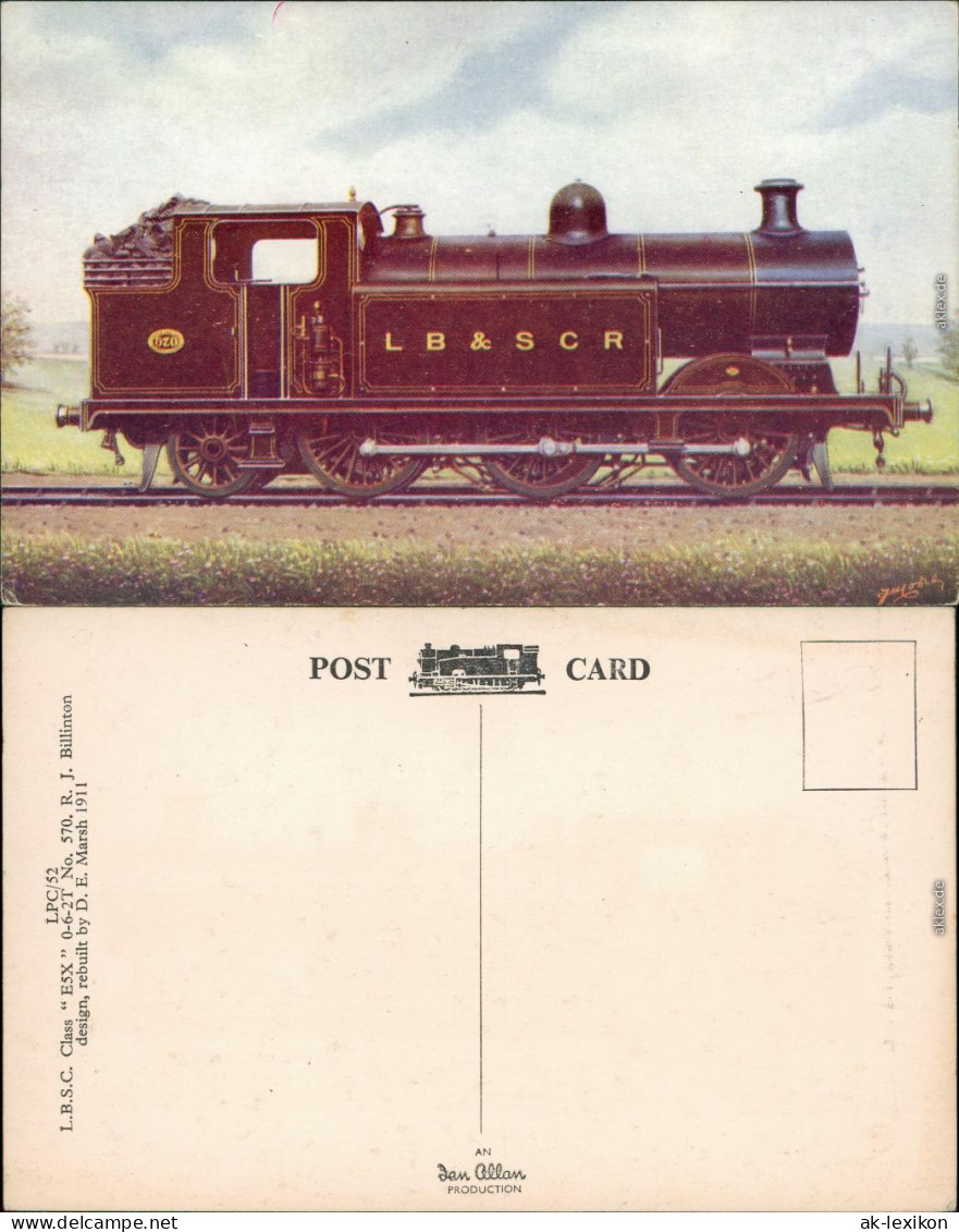 Eisenbahn - Class E5X Postcard Ansichtskarte Dampflokomotive 
1911 - Treni