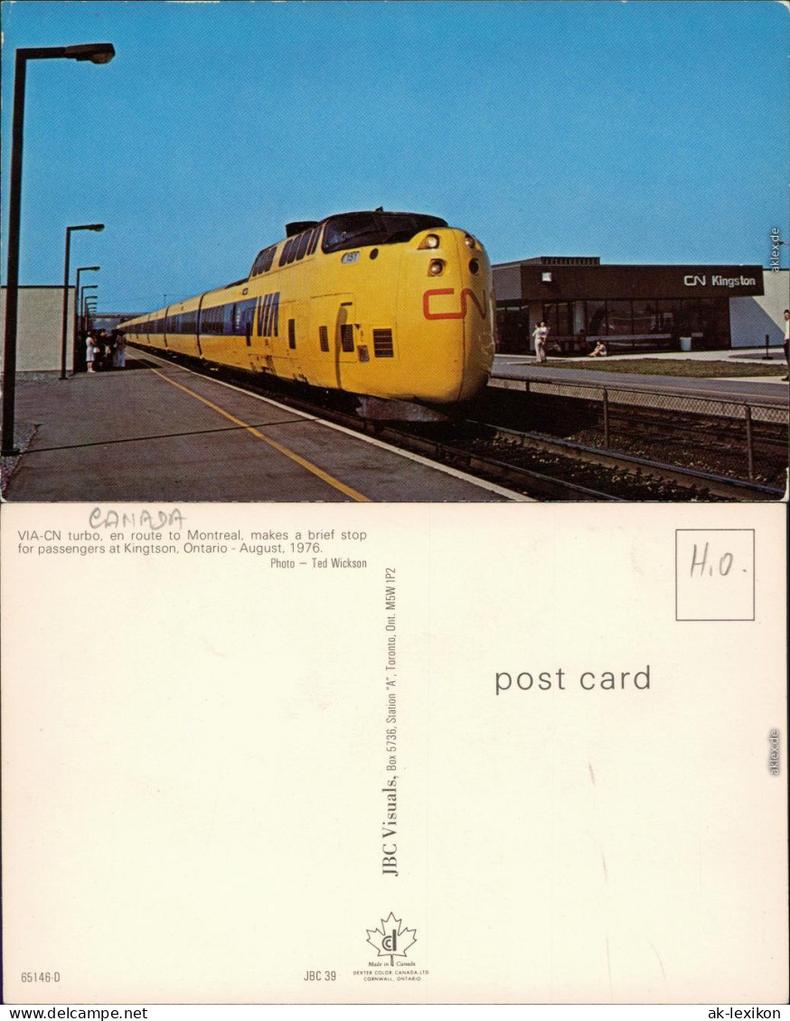 Kingston Eisenbahn: VIA-CN Turbo - Montreal Route 1976 - Trains