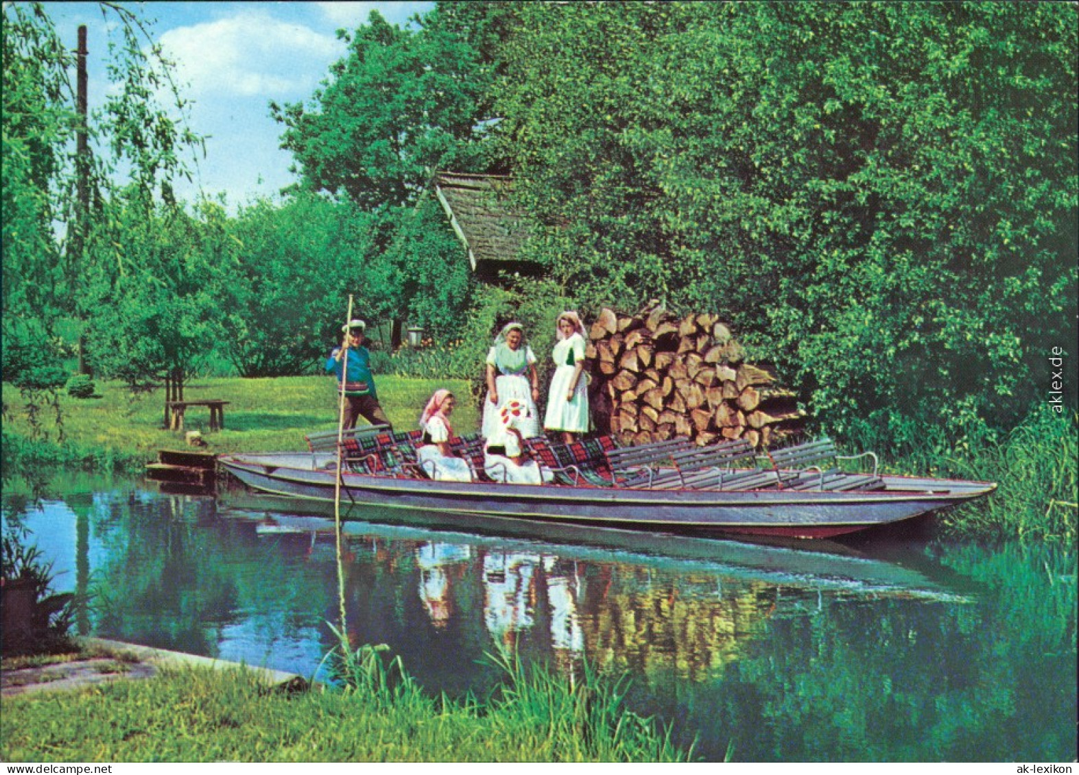 Lübbenau (Spreewald) Lubnjow   Auf Einen Spreewaldkahn Ansichtskarte 1977 - Lübbenau