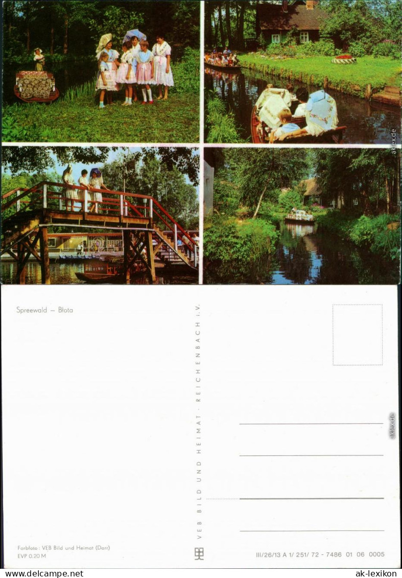 Lübbenau (Spreewald) Wendische-Trachten (Spreewald) Und Kähnen 1972 - Luebbenau