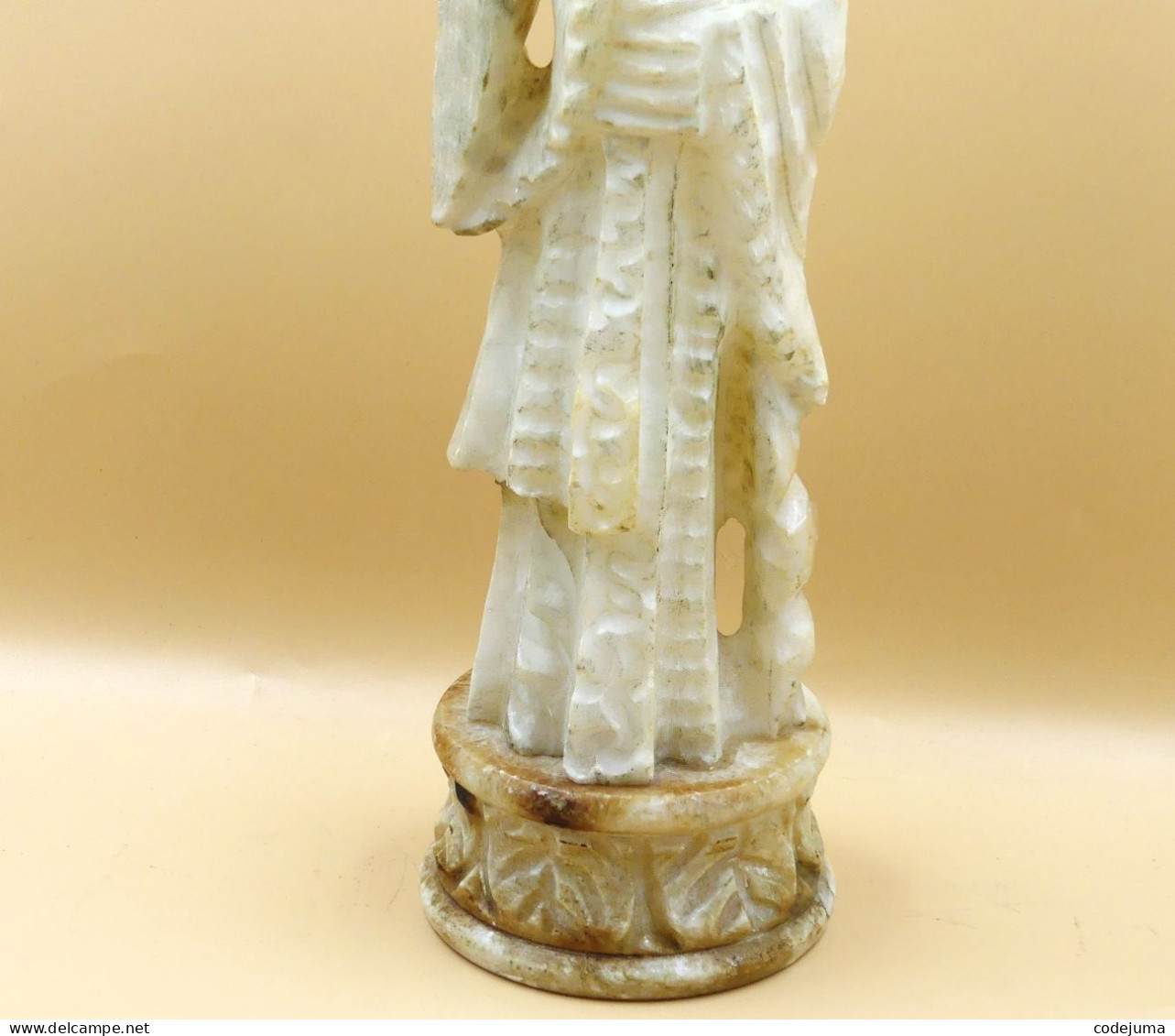Statue Sage Chinois En Albâtre - Arte Asiatica