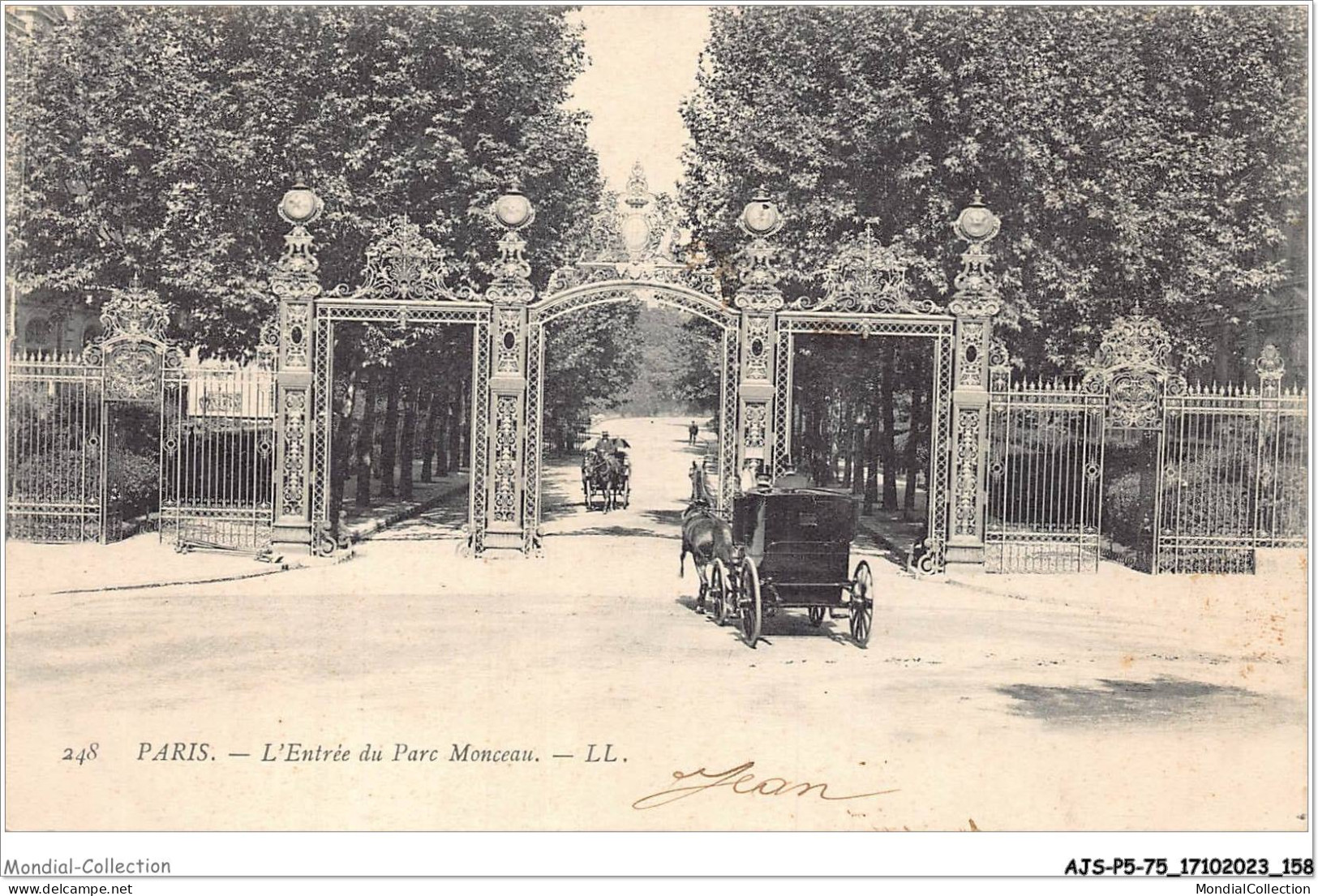 AJSP5-75-0483 - PARIS - L'entrée Du Parc Monceau - Parks, Gardens