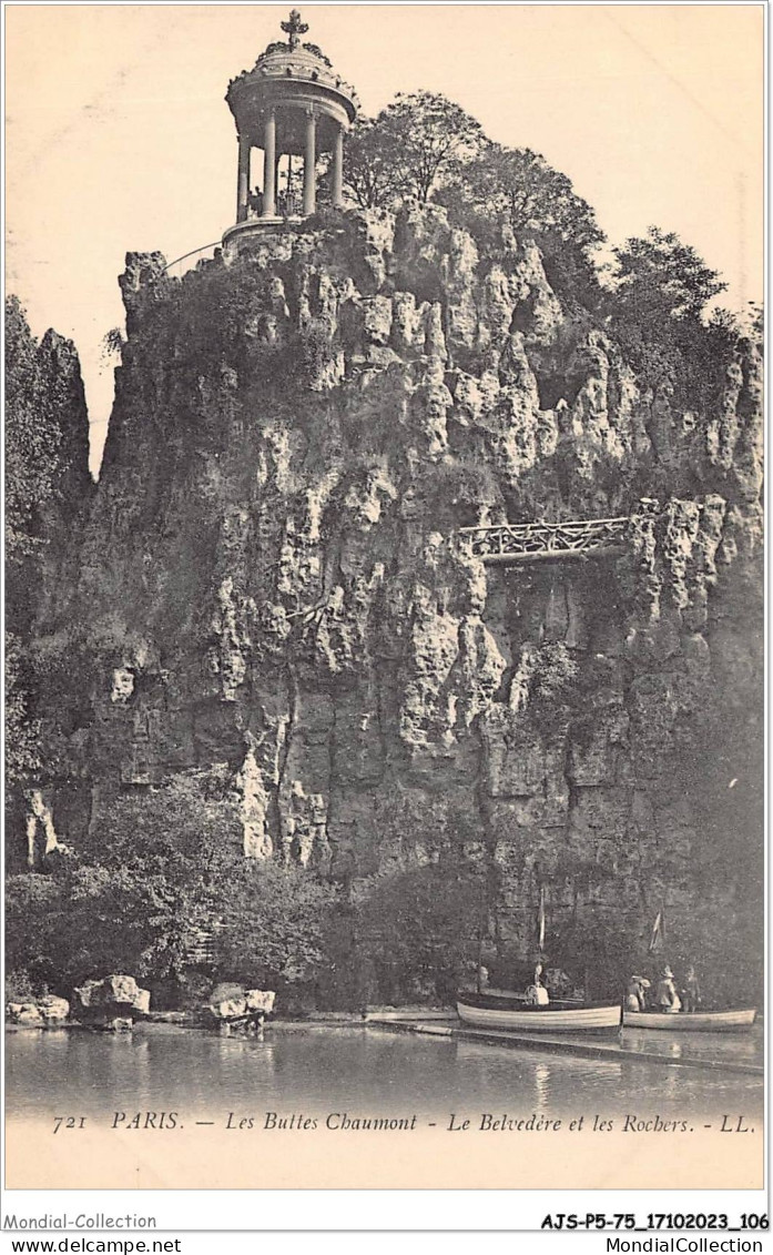 AJSP5-75-0457 - PARIS - Les Buttes Chaumont - Le Belvedère Et Les Rochers - Parks, Gärten